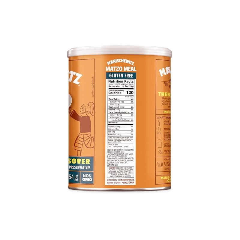 Manischewitz Gluten Free Matzo Meal, 15 Ounce