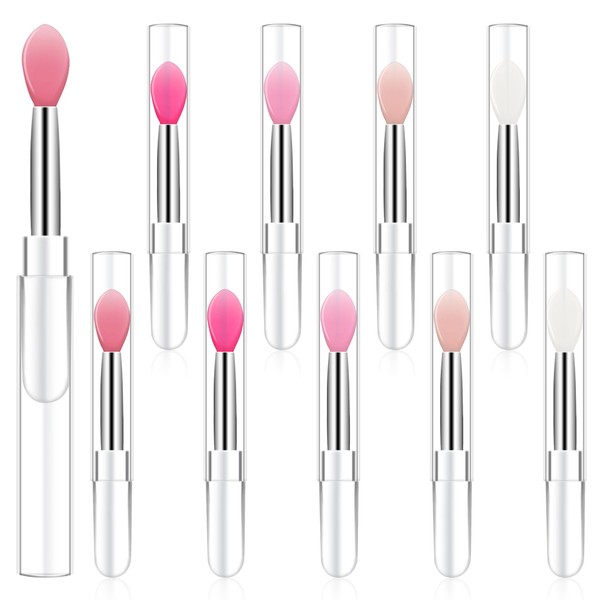 10Pcs Lip Brush Silicone Lip Brushes Tool Lipstick Applicator Brushes