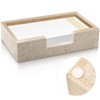 Beeveer Natural Travertine Guest Towel Holder Disposable Napkin Tray Dinner