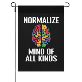 Be Kind Normalize Mind Of All Kinds Mental Awareness Yard Flag One Size Double Sided Art Outdoor Flag Double Sided For Outdoor Garden Flag