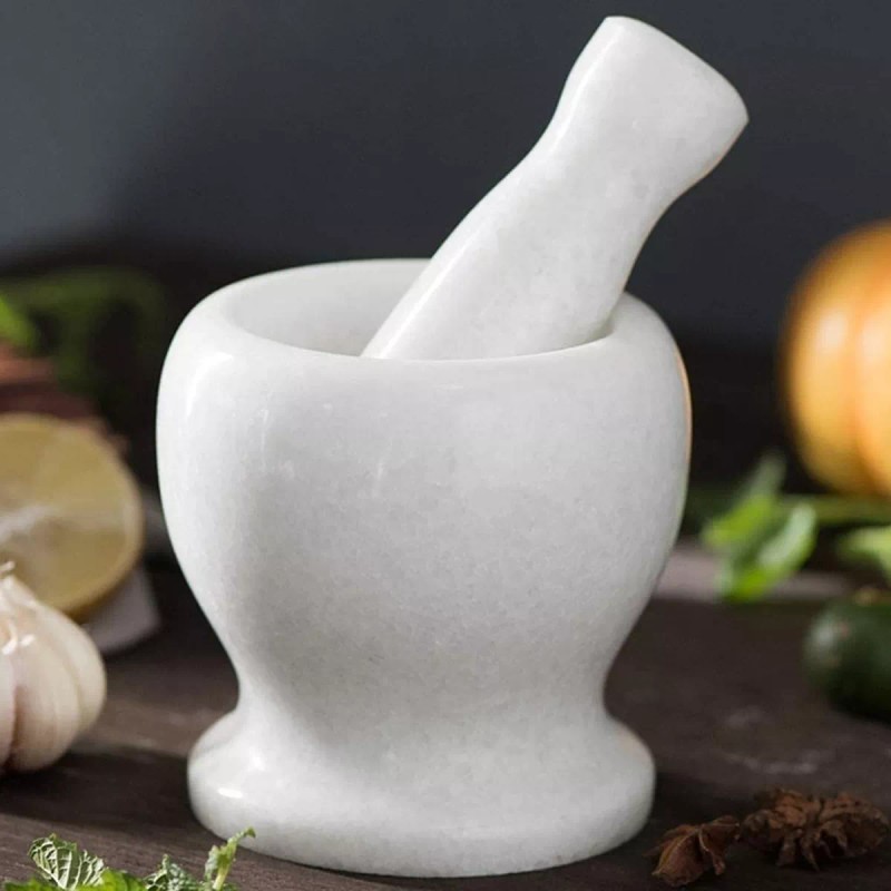 Lecute Mortero Mineral Cuarzo Triturar Moler Machacar Cocina