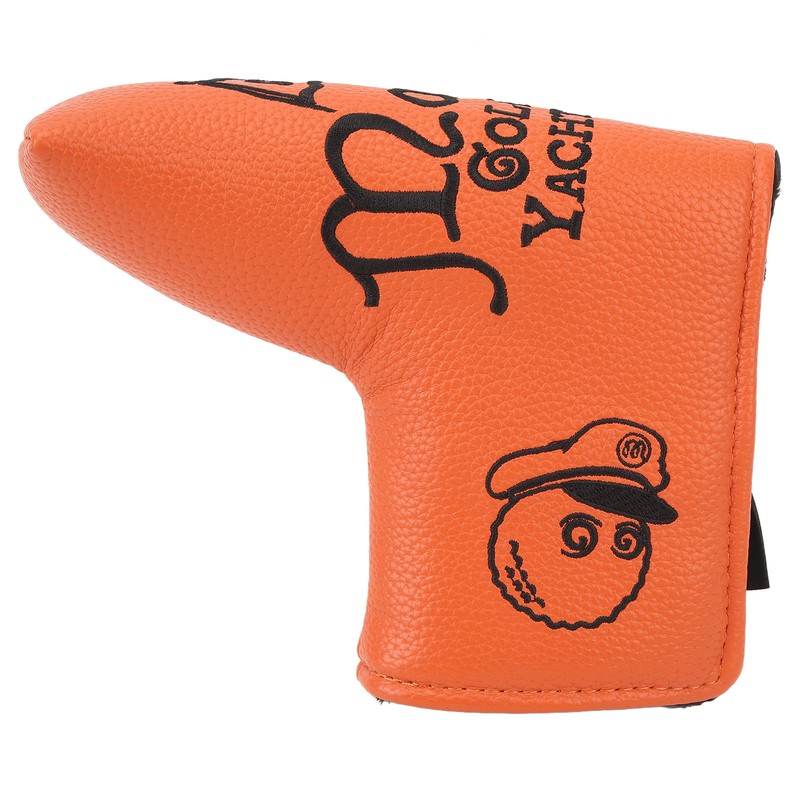 Golf Putter Headcover Orange Sailor's Hat Pattern PU Waterproof Surface