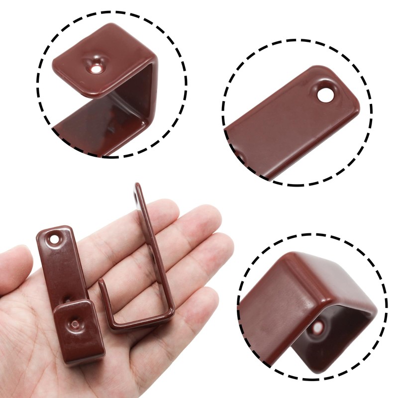 PINE & LINEN 6 Pack Durable Bunk Bed Ladder Hooks,