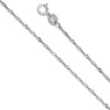 14k REAL White Gold Solid 1mm Singapore Chain Necklace with