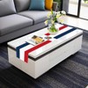 NOVDEK Dominican Table Runner,Dominican Flag Tablecloth,Durable 150D Kitchen Dining Decor,Home