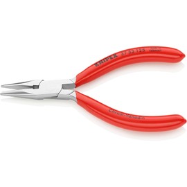 Knipex Flat Nose Pliers for precision mechanics chrome-plated, plastic coated 125 mm 37 33 125