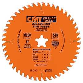 CMT 292.190.48FF Fine Cut-Off Blade Z-48 D-190 B-20 (FF) K-2,4 P-1,6 feestool)