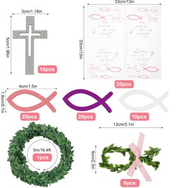 87 Piece Communion Decoration Set, Communion Christening Table Decoration, Confirmation Decoration, Christening Girls, Napkins for Confirmation, Communion Christening, Table Decoration, Confirmation