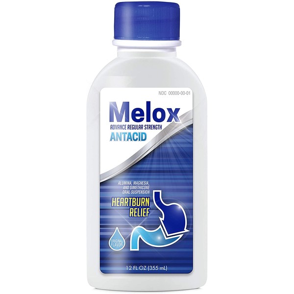 Melox Liquid Antacid, 12 Ounce