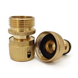 Garden Hose Quick Coupling, Garden Hose Coupling 3/4" Female Faucet Coupling and Male Brass Quick Coupling 3/4" Garden Hose Connection Kit - Male and Female (1 Pair)