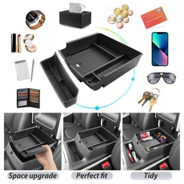 SKTU 2Pack for 2025 Kia Carnival Center Console Organizer for 2025+ Kia Carnival Front Console Tray 2025+ Kia Carnival Armrest Tray Kia Carnival 2025 Accessories Insert Glove Pallet Organizer