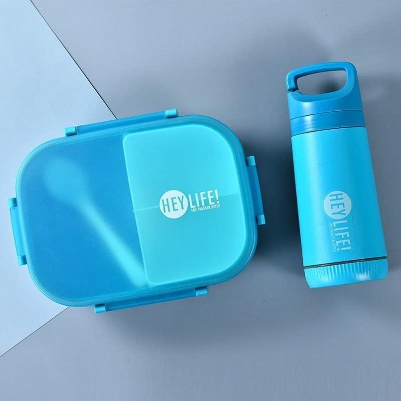 Set Lonchera + Botella + Cuchara con Compartimentos Lunch Box