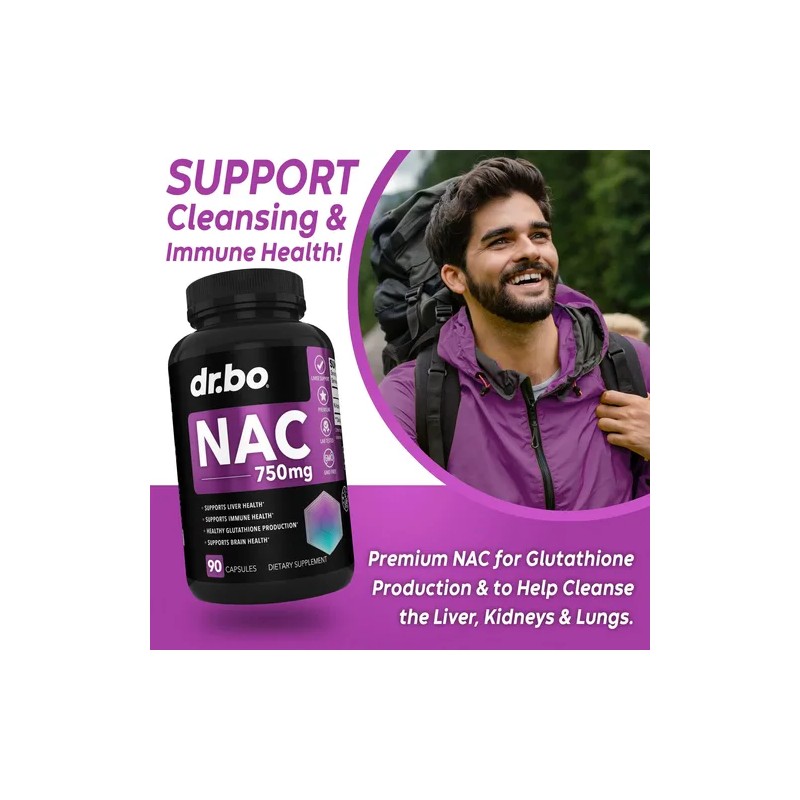 Dr Bo Suplemento Nac 750mg Detox Hígado Pulmones 90 Cápsulas