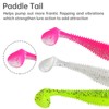 MAFIMOEA 40/30/20Pcs Paddle Tail Swim Baits Lures Fishing Soft Plastic