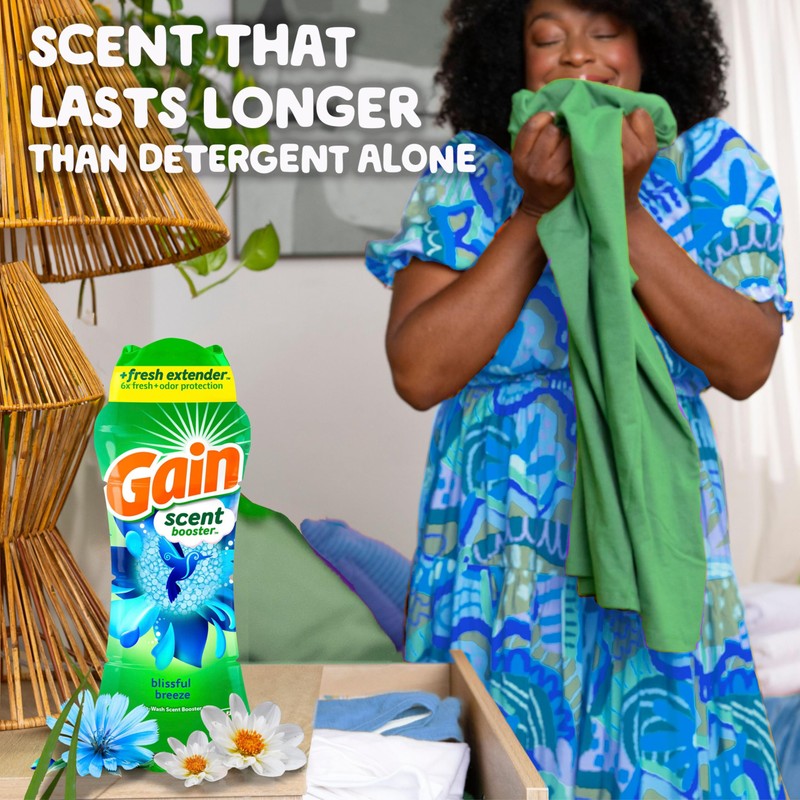 Gain In-Wash Laundry Scent Booster, Blissful Breeze Scent, 24.0 OZ,