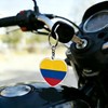 JAVD Llavero con bandera de Colombia con forma de corazón