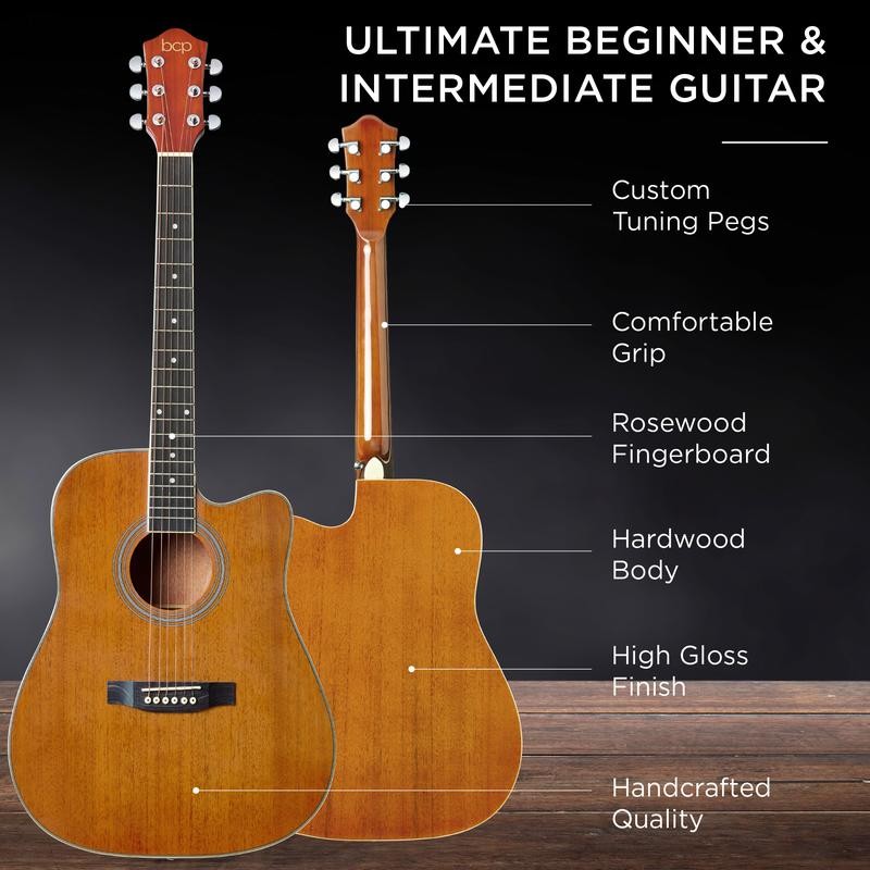 Best Choice Products 41in Full Size Beginner Acoustic Guitar Set