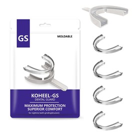 KOHEEL Bite Splints with Adjustment Tray, Malleable and Easy to Use Bite Splints for Teeth Grinding, Stops Bruxism Bite Splints, Pack of 5 (Large Sizes, White)