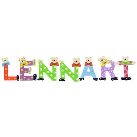 Playshoes Children's Wooden Letters Name Set Lennart - Assorted