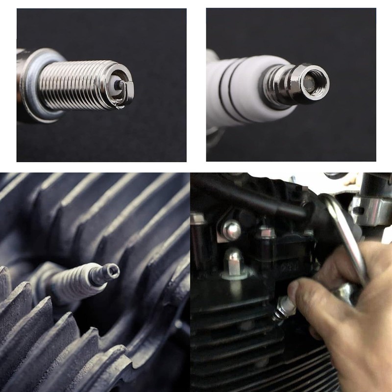 Amazleer 2 x CR8E Spark Plugs for Motorcycle, High Performance