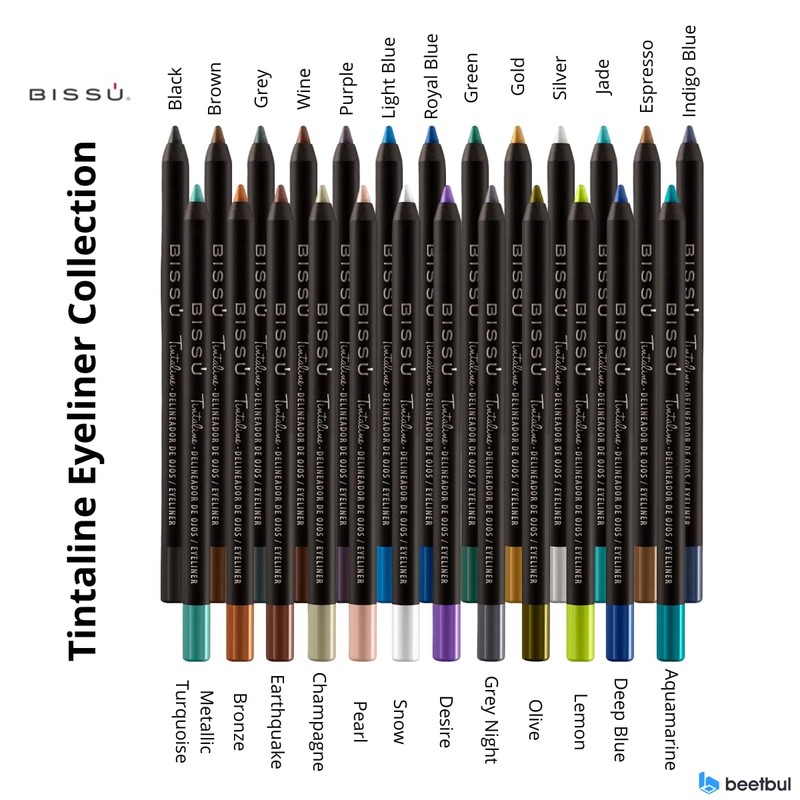 Bissú Tintaline Eyeliner - 25 Vivid Colors, High-Coverage, Long-Lasting &