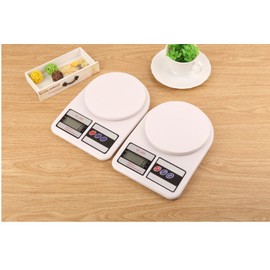HJ Digital Scale Electronic Scales Precision Measuring Charger with Tare Function for Cooking and Electronic Scale 1-5kg White