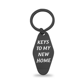 ENSIANTH New House Keychain Key to My New Home New Homeowner Gift Home Housewarming Gift (New Home Blk CA)