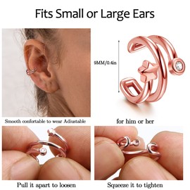 ORAZIO 20Pcs Single Ear Cuffs Earrings For Women Non Piercing Ear Cuff Gold Flower Cz Helix Cartilage Cuff Earrings Clip On Wrap Earrings For Women Girls,MIX