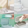 3 PCS Soap Dish With Lid Soap Box with Removable