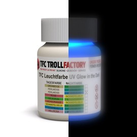 TFC UV Glow In The Dark Day Colour RAL1013 Pearl White - Night Colour: RAL5015 Sky Blue 50g