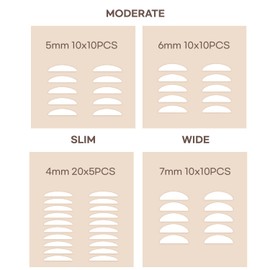 SILKDEMIS Professional Eyelid Tape 400Pcs (4mm,5mm,6mm,7mm), Eyelid Tape for Hooded Eyes Invisible, Premium Double Eyelid Tape Eyelid Lifter Strips