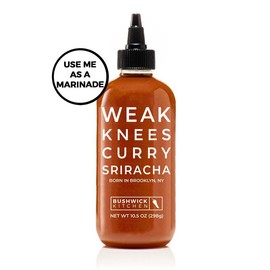 Bushwick Kitchen Weak Knees Curry Sriracha - Bold Gochujang Flavor with Warm Spices - Sriracha with Cinnamon, Nutmeg, Turmeric & Cardamom - Perfect for Sauces, Marinades & Dips - Made in the USA