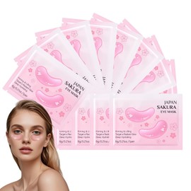 12Pairs Sakura Eye Patches for Dark Circles - Eye Masks for Puffy Eyes - Eye Mask for Fine Lines & Eye Bags - l Under Eye Gel Patche for Women & Men - Hydratin & Firming & Vegan Cruelty-Free