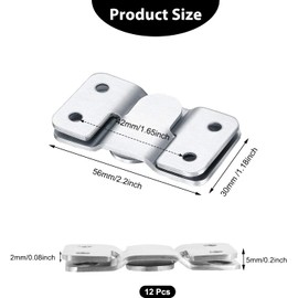 Flush Mount Bracket, Interlocking Photo Frame Hook 56 x 36mm Heavy Duty Picture Hangers, Interlock Bracket Furniture Connector, Sectional Couch Connectors, Headboard Wall Mount Hardware (6 Pairs)