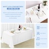 Showgeous 5 Pack White Tablecloths for 8 Foot Rectangle Tables