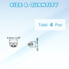 PATIKIL 4 Pcs Pure Titanium Earring Backs, Locking Earring Backs