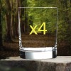 Unmarked Mountain Goat Wine Glasses x4 Premium 12 Oz Personalize