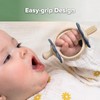 haakaa Silicone Teething Toy,Nipple-Shaped End for Gum Massage,360° Baby Toothbrush