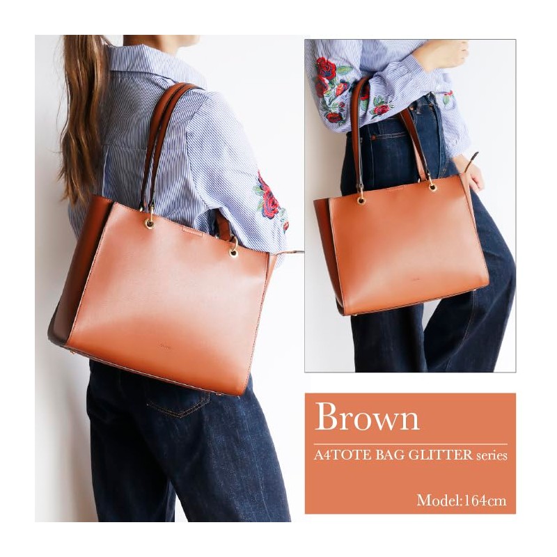 ANDSHIN A0011 Tote Bag, Lightweight, A4 Compatible, Women's Bag, Commuting,