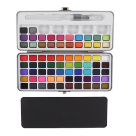 Watercolor Paint Set 72 Colors Easy Mixing High Concentration Portable Iron Box Packaging Watercolor Kit for Gift