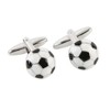 Harvey Makin HM179 Rhodium Plated Cufflinks Footballs
