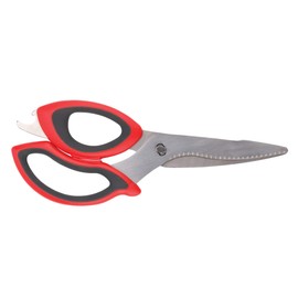 Tovolo Comfort Grip Kitchen Shears With Comfort Grip Handles & Built-In Bottle Opener, Heavy Duty Kitchen Scissors With Micro-Serrated Blade, Printed Measurement Guide , Dishwasher Safe & BPA-Free