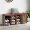 Sophia & William Shoe Bench with 9 Compartments and 1