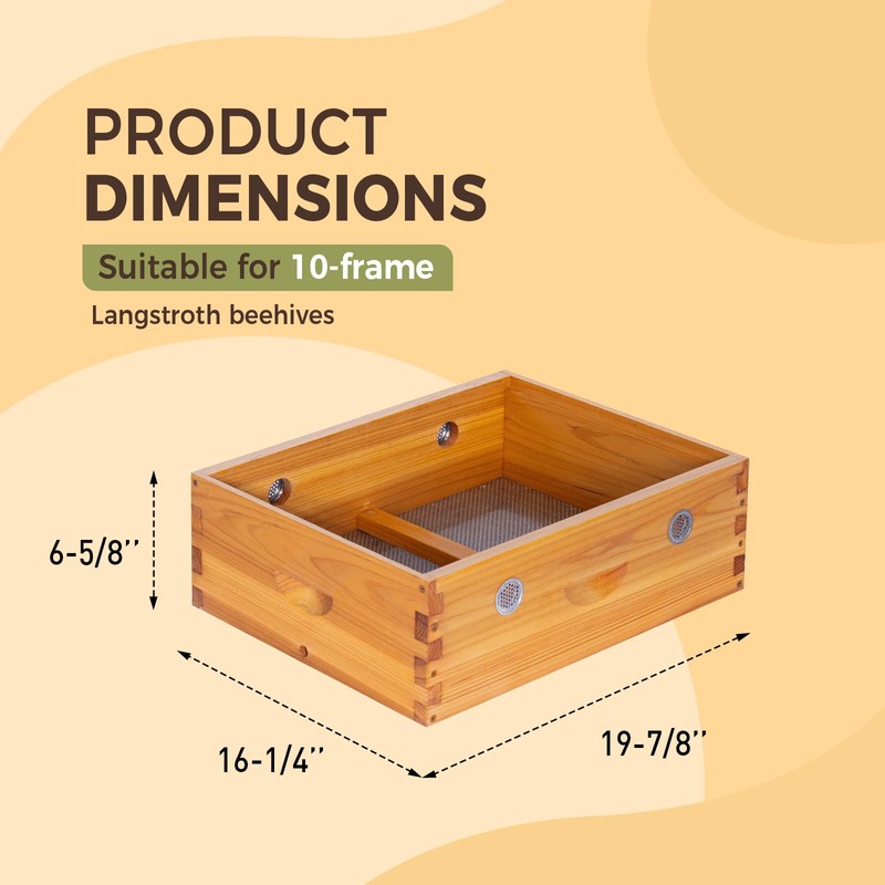Honey Lake 10-Frame Beehive Quilt Box for Langstroth Hives