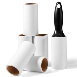 Vinabo Lint Roller, 6 Rolls with 60 Sheets Each + 1 Dispenser, Lint Roller Clothing, Extra Sticky Lint Roller Pet Hair Remover, Lint Roller for Clothing, Dust, Hair and Pet Hair on Clothes and