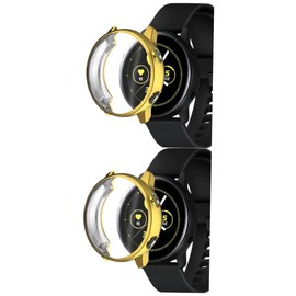 jojofuny 2pcs TPU Protective Plating Case for Watch Active Lightweight Cover Scratch Resistant Easy to Install Full Access to Controls and Ports