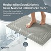 Komforttec 2-Piece Bath Mat Set, Terry Cloth Shower Mat, Washable