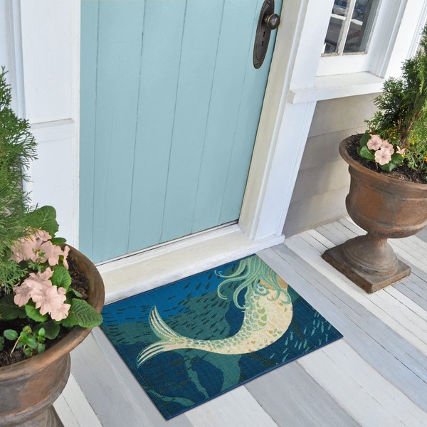 Liora Manne Esencia Machine Washable Non-Slip Low Profile Indoor/Outdoor Mat-Transitional,