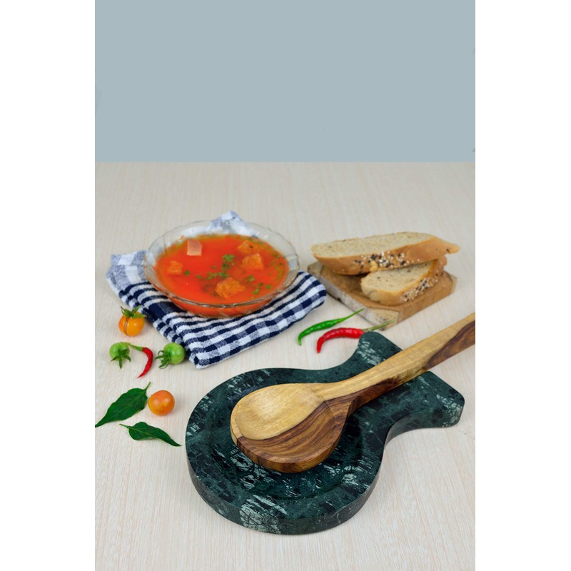 Marbco Marble Spoon Rest, Ladle Holder, Marble Spoon Rest Holder