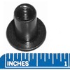 1/4" Furniture Connector Cap Flat Head Nuts - Black (10